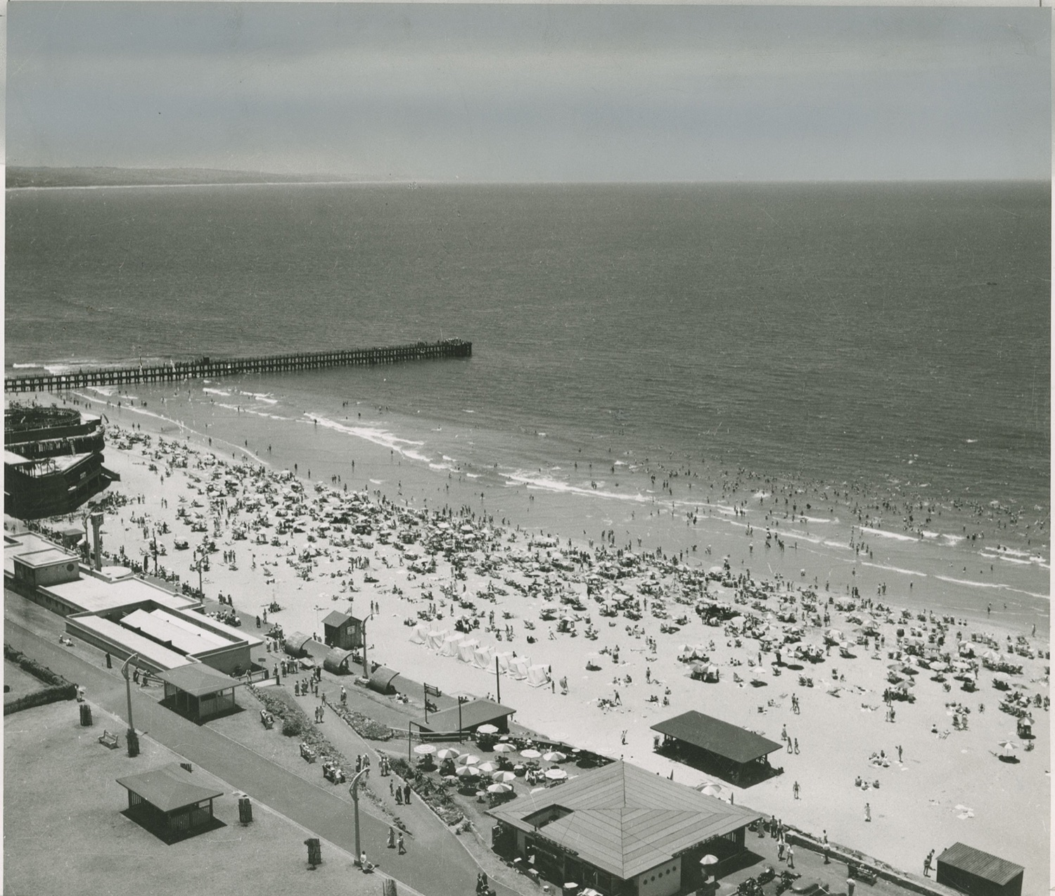 On a Cape Town beach, 1954